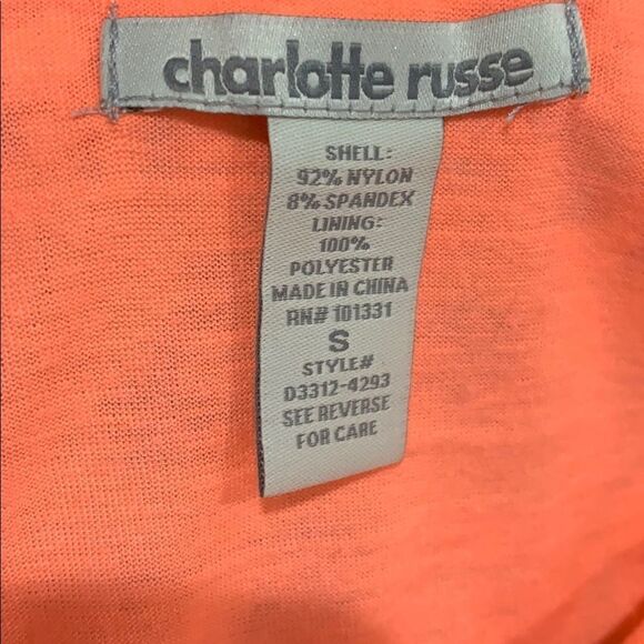 Charlotte Russe coral strapless dress, S - Picture 3 of 4